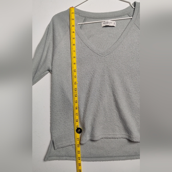 Abercrombie & Fitch Soft A&F Cozy‎ V Neck Side Split High Low Sweater Sweatshirt - Picture 6 of 8